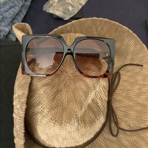 Brown Square Sunglasses